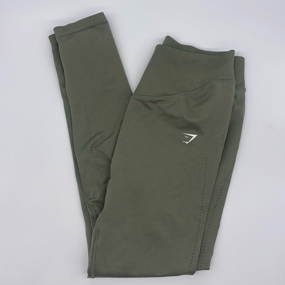 Gymshark Olive Green High-Waisted Leggings